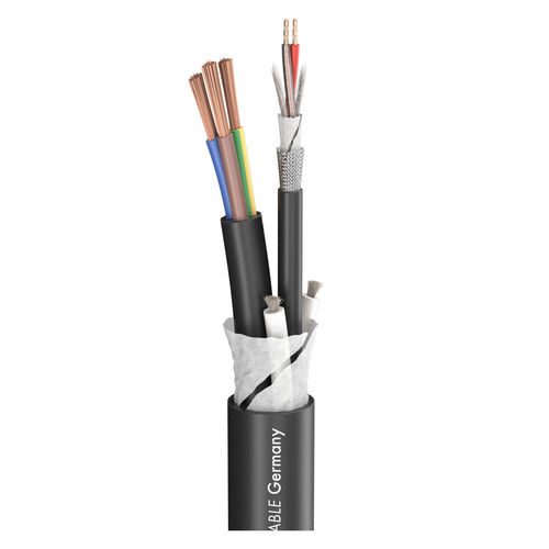 Sommer Cable Monolith 1; Power: 3 x 1.50 mm²; DMX: 1 x 2 x 0.25 mm²; PVC; black