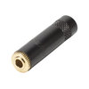 REAN jack (3,5mm), 3-pin, metal-, solder technology-cable socket, gold plated contacts, black