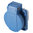 Mennekes SCHUKO-Einbaudose mit Deckel (blau)