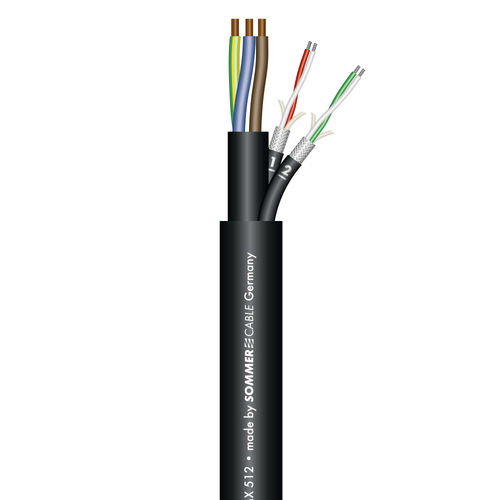 Sommer Cable Monolith 2 HV; Power: 3 x 2.50 mm²; DMX: 2 x 2 x 0.25 mm²; PVC