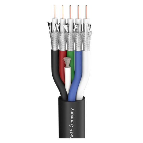 Sommer Cable Videokabel Transit 5 HD; 1 x 0,60/2,80; PVC Ø 13,80 mm; 75 Ω; schwarz