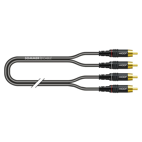 Sommercable RCA-Cinch-Patchkabel, Onyx 2025 RCA-Cinch / RCA-Cinch, HICON