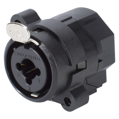 NEUTRIK® XLR / jack (6.3mm), NCJ6FIS, combination built-in socket, rep. Cont., Type C, black