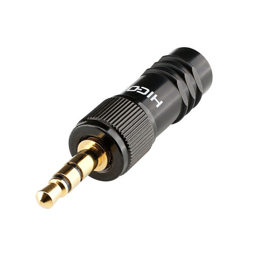 Hicon Mini Klinken-Stecker 3,5 mm Stereo HI-J35S-SCREW-M, Pins vergoldet