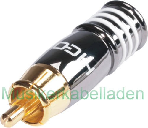 Hicon RCA / Cinch connector HI-CM07 real gold-plated solid pin