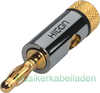 Hicon banana plug HI-BM06-BLK with universal clamp, black