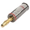 Hicon banana plug HI-BM04-RED, real gold-plated, red