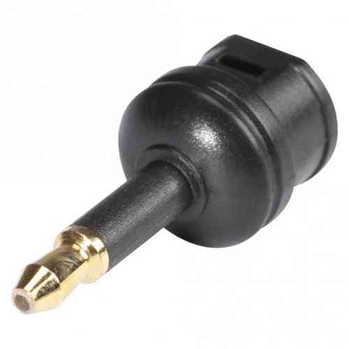 HICON Adapter TOSLINK female/Mini-Plug male gerade, schwarz