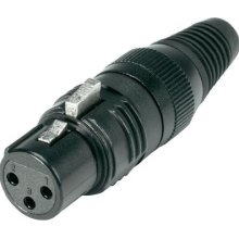 Hicon XLR socket 3-pin HI-X3CF-G, gold-plated contacts