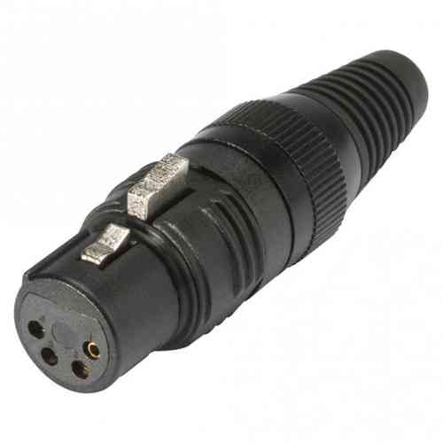 Hicon XLR socket 4-pin HI-X4CF-G, gold-plated contacts