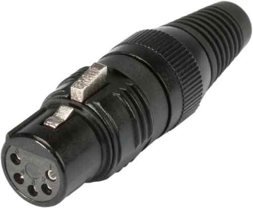 Hicon XLR socket 5-pin HI-X5CF-M, silver-plated contacts, metal cap