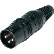 Hicon XLR plug 5-pin HI-X5CM-M, silver-plated contacts, metal cap