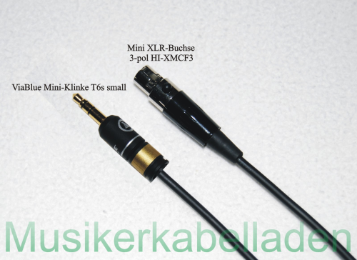 Sommer Kopfhöreranschlusskabel CICADA, ViaBlue Mini Klinke auf Mini XLR Female 3pol