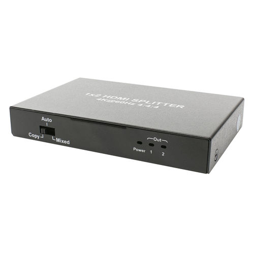 DVM-SP12, HDMI Splitter 4K 18G, IN: 1 x HDMI | OUT: 2 x HDMI