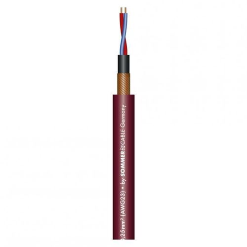 Sommer Cable CLUB RED ZILK Mikrofonkabel, 2 x 0,25 mm², S-PVC, bordeaux-rot