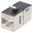 RJ45 CAT.6, 8-pin, metal, patch socket, gold. Contacts Keystone Clip-In