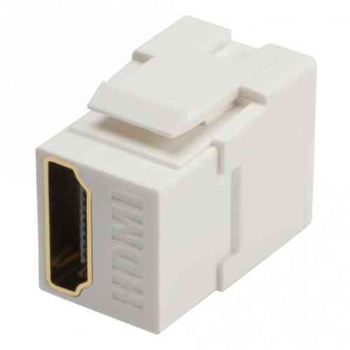 HDMI, 19-pol , Kunststoff-, Patch-Einbau, Keystone Clip-In, weiß