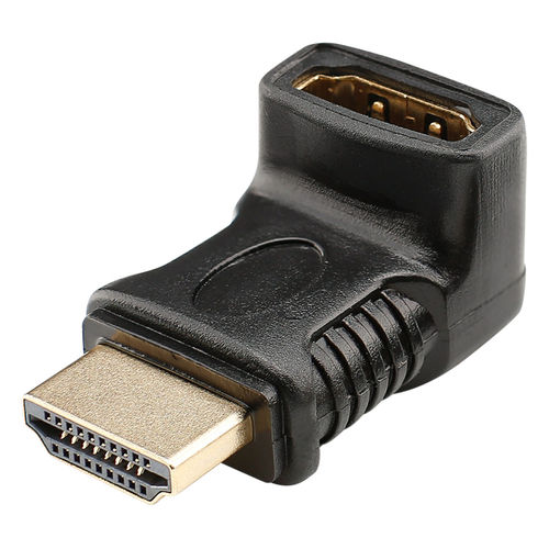 Hicon Adapter HDMI female/HDMI male abgewinkelt, silbergrau
