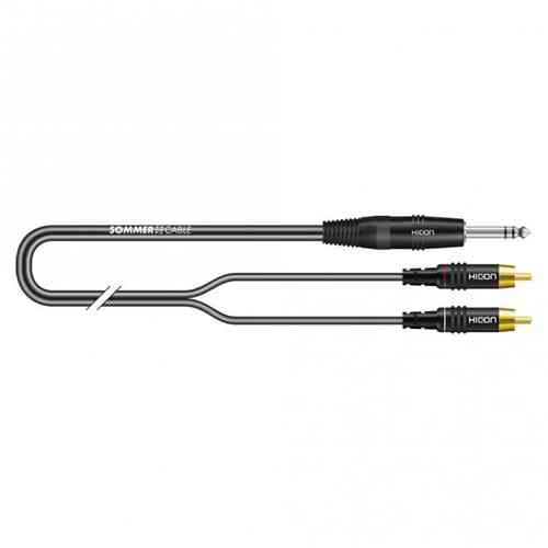 Sommercable Stereo-Patch- / Insertkabel SC-Onyx 2025, Klinke / Cinch, HICON