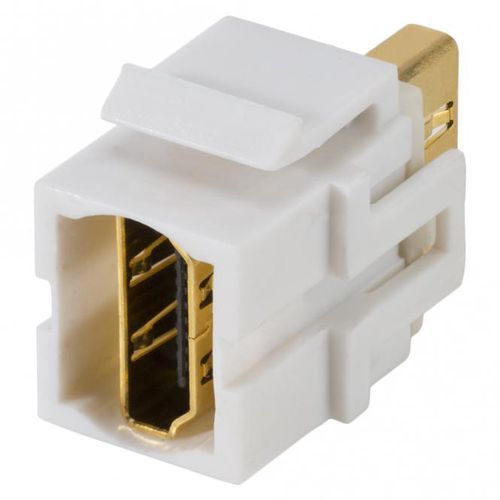 HDMI, 19-pol , Kunststoff-, Patch-Einbau, vergoldete Kontakt(e), Keystone Clip-In, weiß