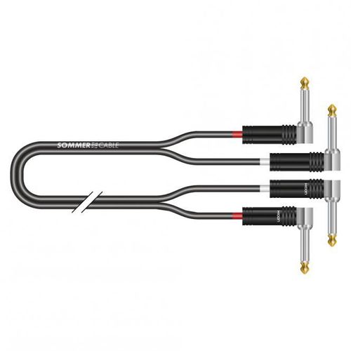Sommercable stereo keyboard cable SC-Onyx, jack 90 ° / jack 90 °, HICON
