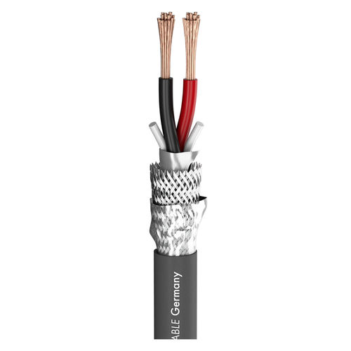 Sommer Cable Lautsprecherkabel Meridian Install SP225, 2 x 2,50 mm² FRNC, geschirmt, dunkelgrau