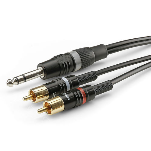 Sommer Cable Instrumentenkabel | Klinke 6,3 mm / 2 x Cinch, HICON