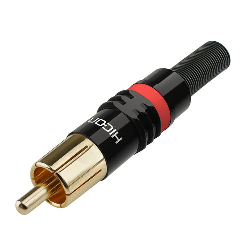 Hicon RCA / Cinch plug HI-CM03, gold-plated contacts