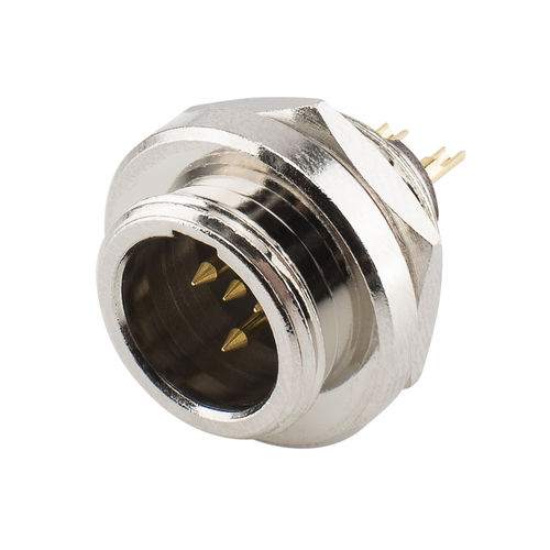 HICON Mini-XLR, IP67, 4-pin, metal, soldering technology built-in plug, gold-plated contact (s), thr