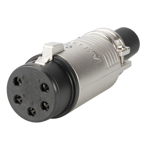 Amphenol EP connector, 5-pin, metal, soldering cable socket