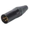 NEUTRIK® XLR Stecker 3-pol, NC3MXX-B, vergoldete Kontakte, gerade, schwarz