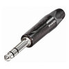 NEUTRIK® jack plug (6.3mm) 3-pin, NP3X-BAG, pin nickel-plated, straight, black chrome-plated