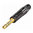 NEUTRIK® jack plug (6.3mm) 3-pin, NP3X-B, pin gold-plated, straight, black chrome-plated